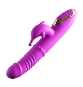 MizzZee - Beaded Thrusting Spanking Vibrator Wand (Chargeable - Purple)